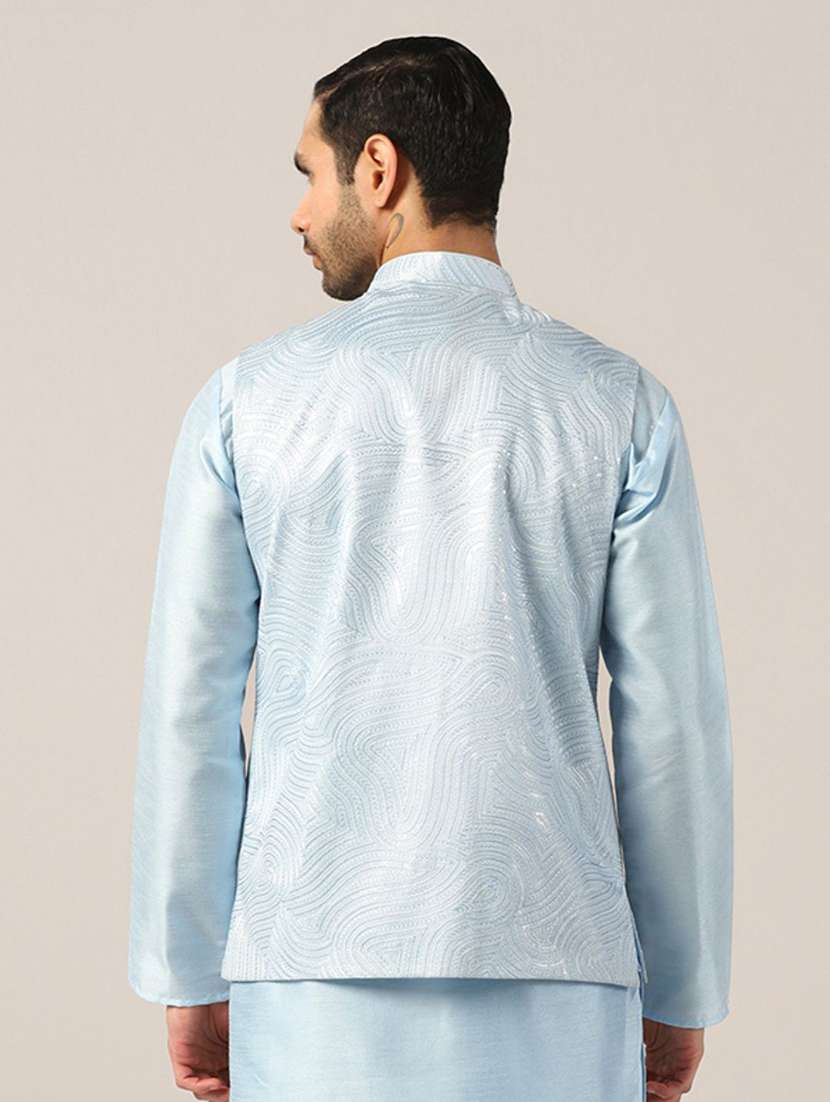 Men Embroidered Sleeveless Nehru Jacket - 22745586 -  Standard Image - 4