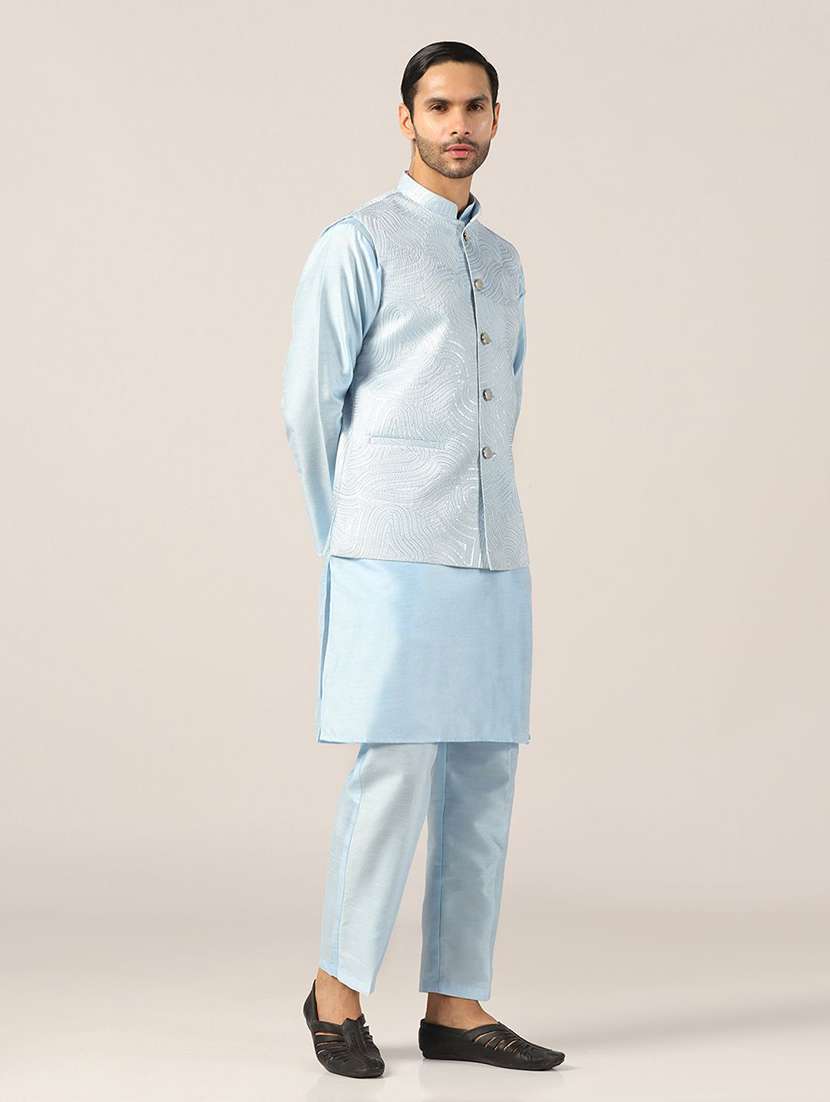 Men Embroidered Sleeveless Nehru Jacket - 22745586 -  Standard Image - 6