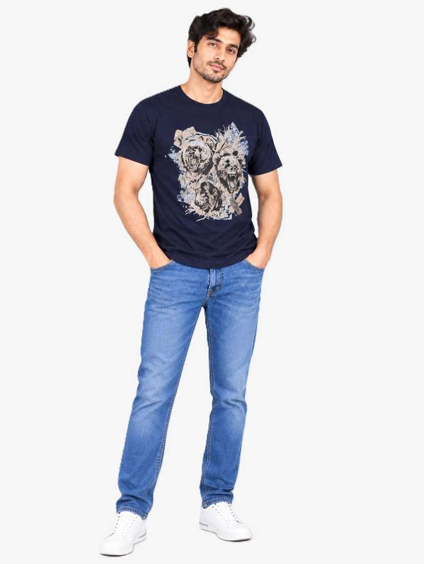 Men Printed Short Sleeve Regular Fit T-shirt - 22746724 -  Standard Image - 4
