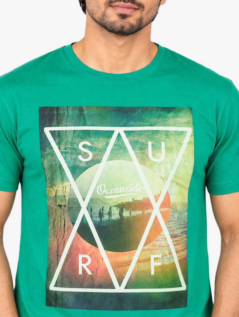 Men Printed Short Sleeve Regular Fit T-shirt - 22746745 -  Standard Image - 1