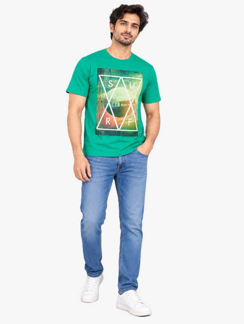 Men Printed Short Sleeve Regular Fit T-shirt - 22746745 -  Standard Image - 4