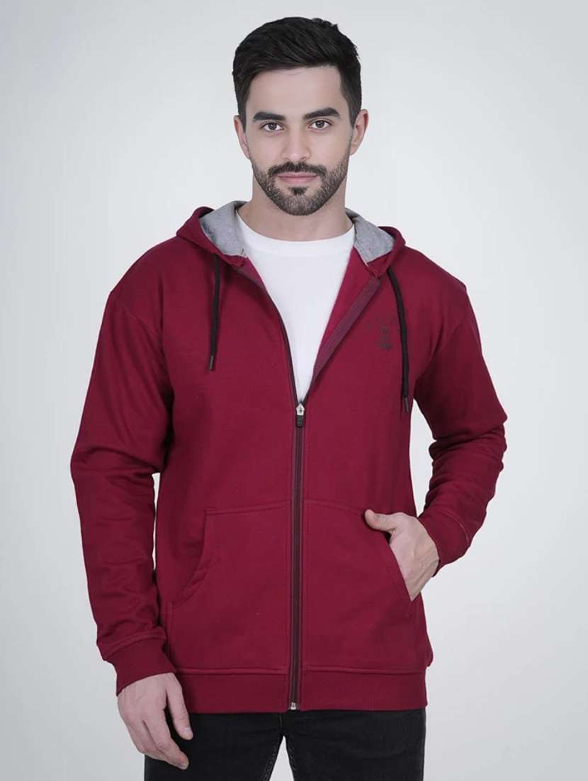 Men Solid Long Sleeve Regular Fit Sweatshirt - 22750406 -  Standard Image - 1