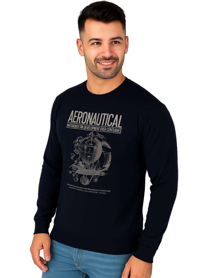 Men Printed Long Sleeve Regular Fit Sweatshirt - 22750418 -  Standard Image - 1