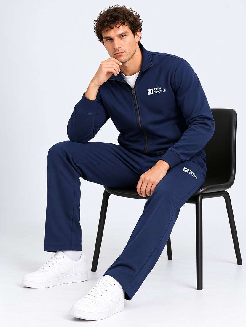 Men Solid Long Sleeve Full Length Track Suit - 22750473 -  Standard Image - 1
