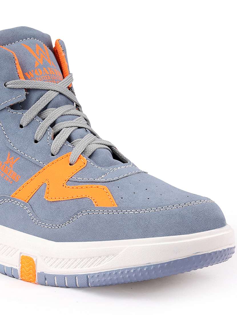 Men Blue Lace Up Sneaker - 22750511 -  Standard Image - 4