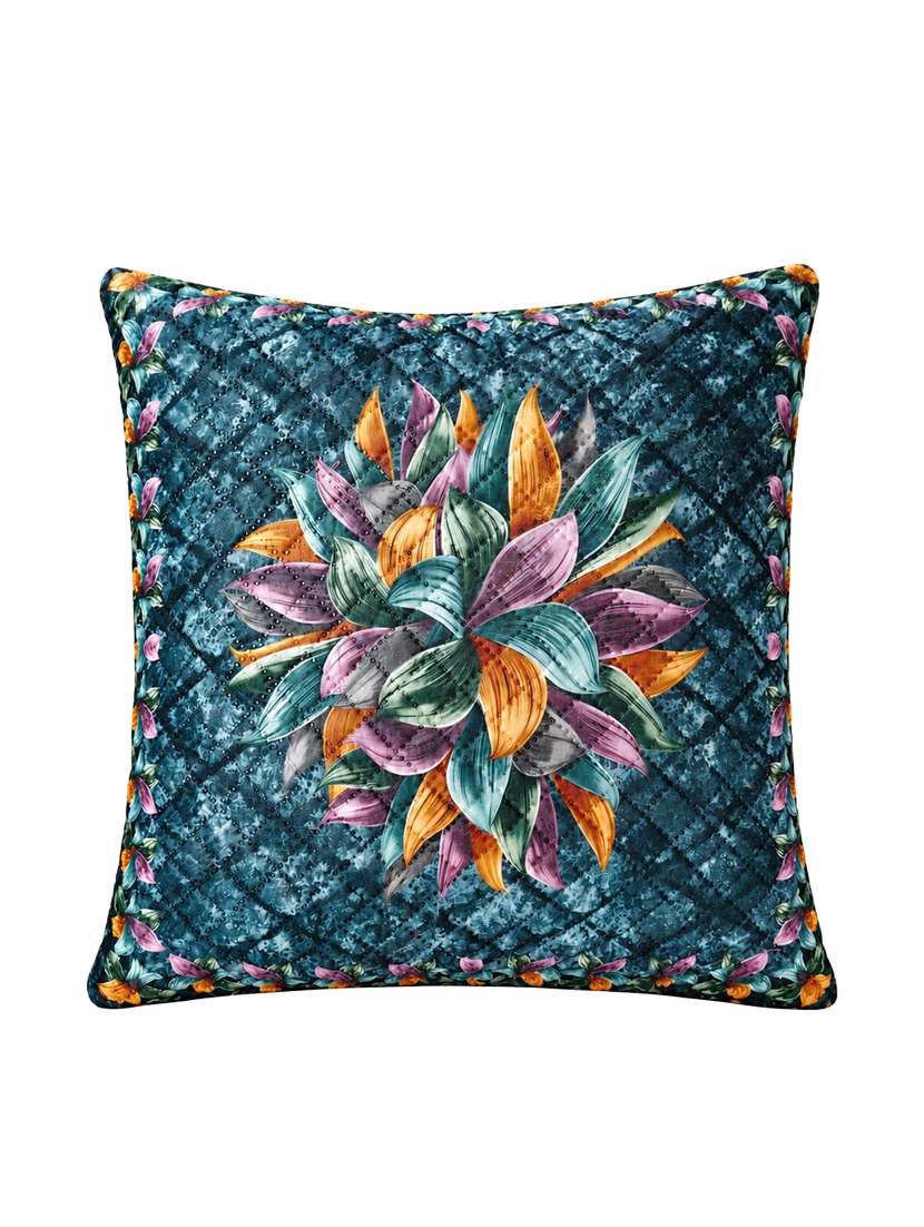 Pracwal Premium Navy Blue Cushion Cover With Hidden Zipper Closure 40x40 Cms - 22754860 -  Standard Image - 1