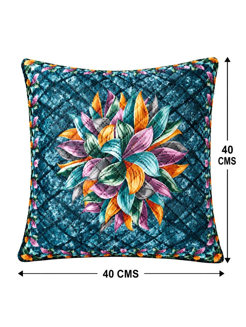 Pracwal Premium Navy Blue Cushion Cover With Hidden Zipper Closure 40x40 Cms - 22754860 -  Standard Image - 4
