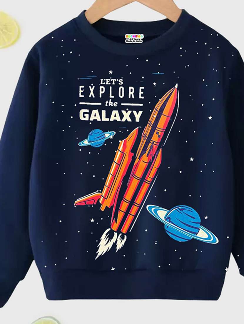Boys Printed Long Sleeves Regular Fit Sweatshirt - 22755678 -  Standard Image - 1