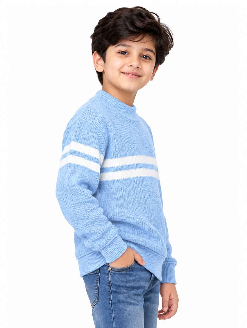 Boys Striped Long Sleeves Regular Sweater - 22755685 -  Standard Image - 1