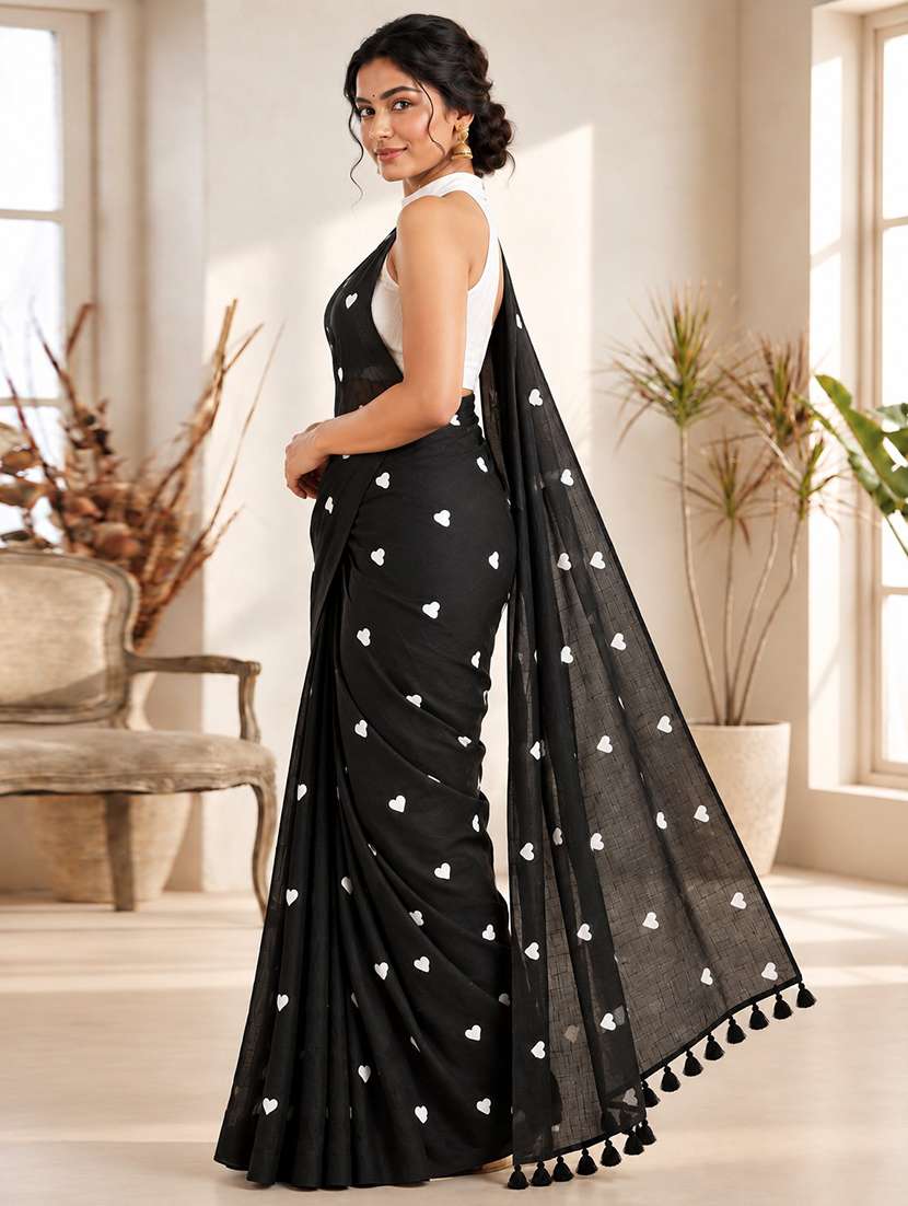 Women Printed Handloom Saree With Blouse - 22755711 -  Standard Image - 1