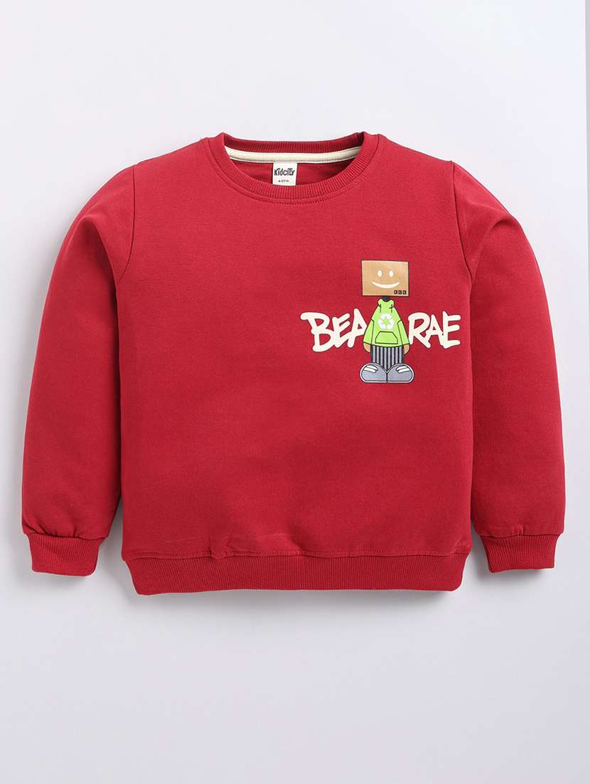 Boys Printed Long Sleeves Regular Fit Sweatshirt - 22755812 -  Standard Image - 1