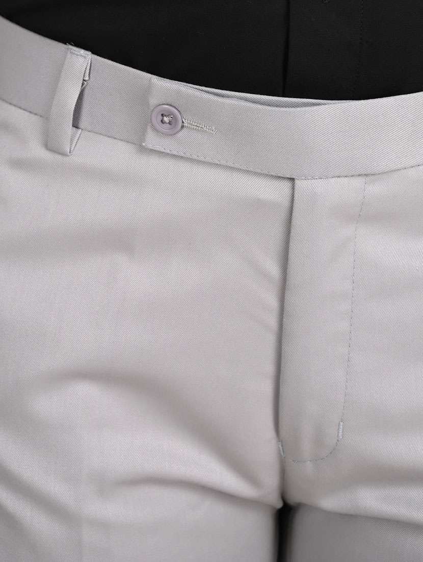 Men Solid Mid Rise Flat Front Formal Trouser - 22755859 -  Standard Image - 1
