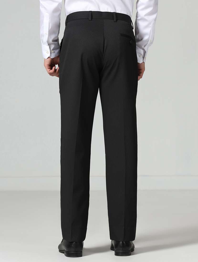 Men Striped Mid Rise Flat Front Formal Trouser - 22755885 -  Standard Image - 4