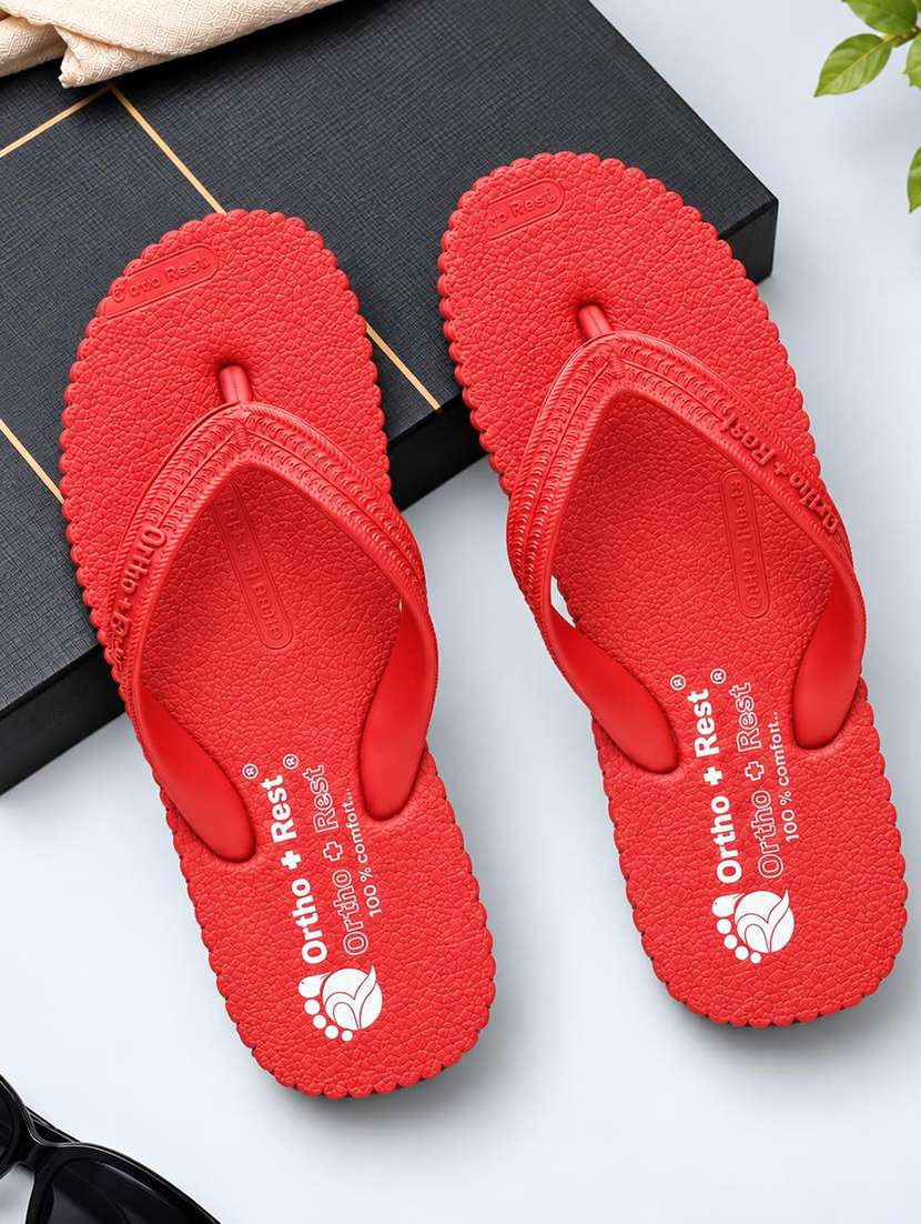 Men Red Toe Separator Slipper - 22755909 -  Standard Image - 1