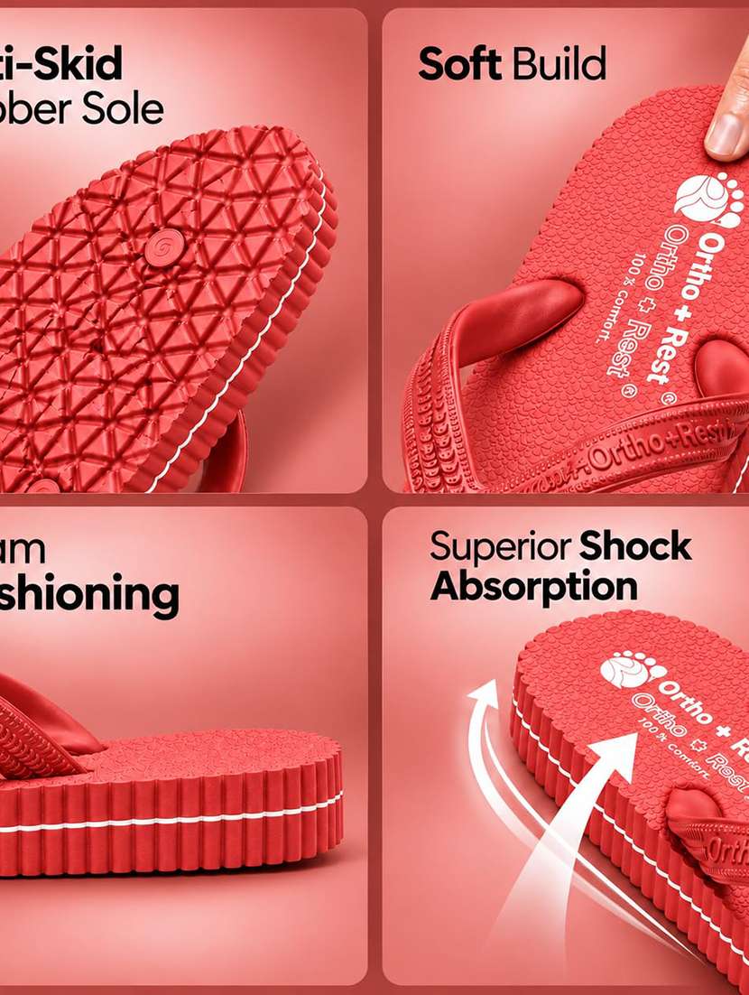 Men Red Toe Separator Slipper - 22755909 -  Standard Image - 4