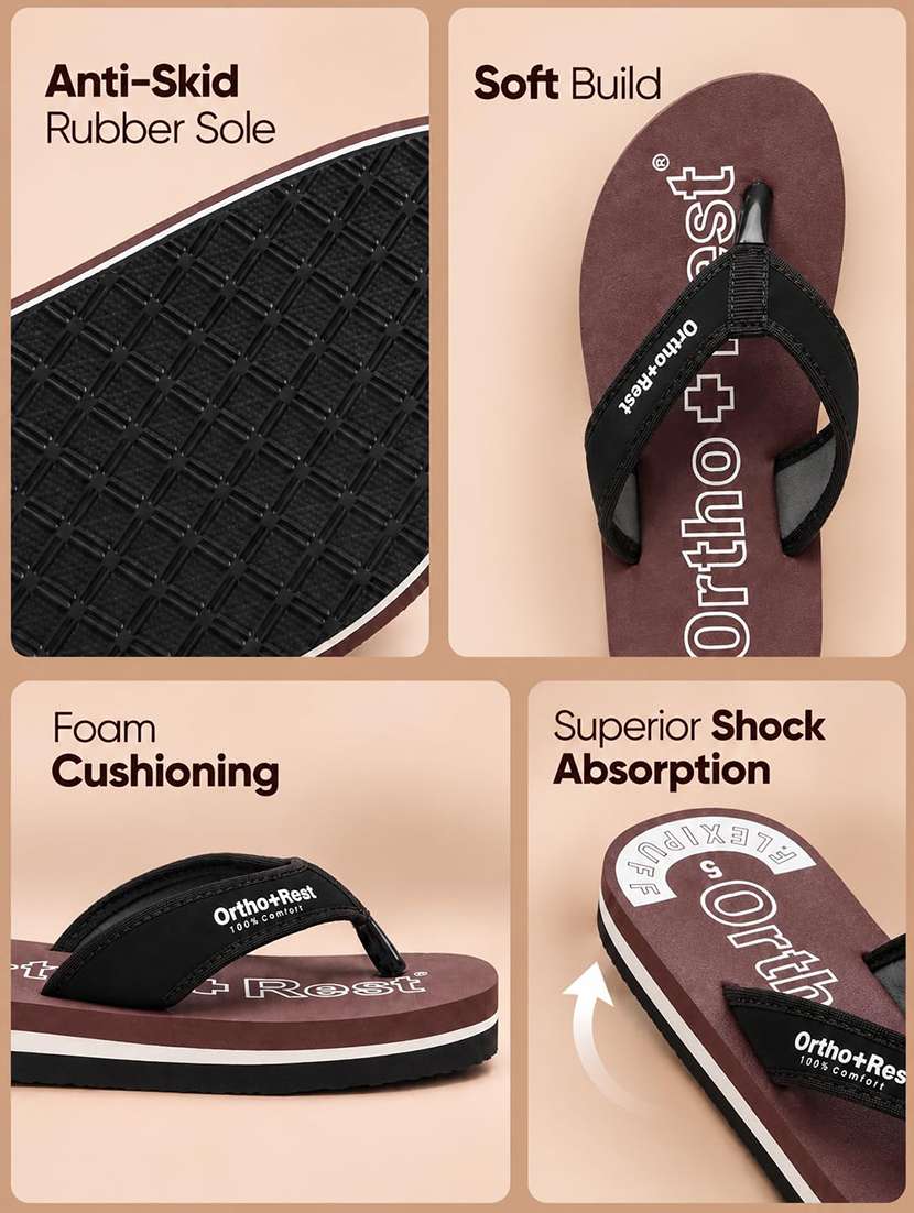 Women Maroon Orthosoft Flip Flop - 22755918 -  Standard Image - 4