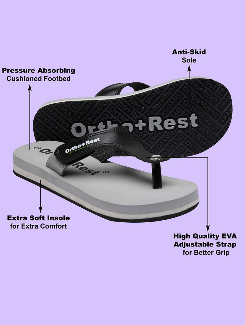 Women Grey Orthosoft Flip Flop - 22755922 -  Standard Image - 4
