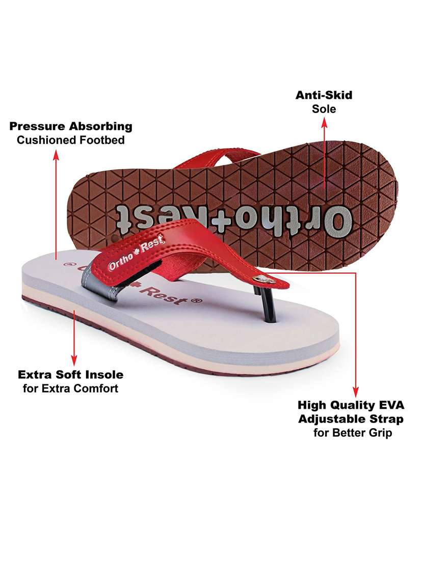 Women Maroon Orthosoft Flip Flop - 22755924 -  Standard Image - 4