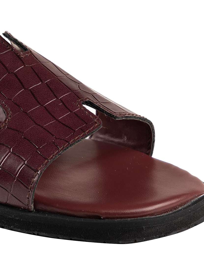 Men Textured Slip On Sandal - 22755926 -  Standard Image - 4