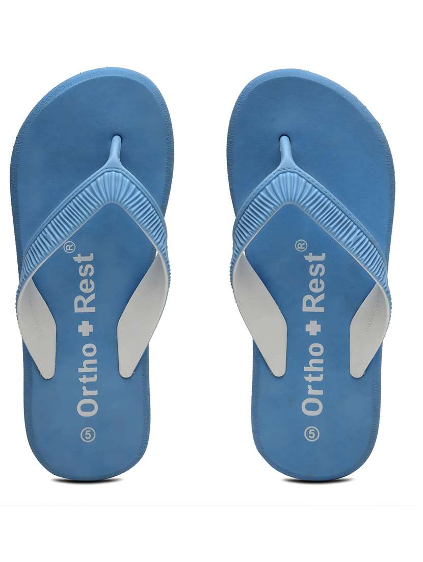 Blue Rubber Orthosoft Flip Flops - 22755938 -  Standard Image - 1