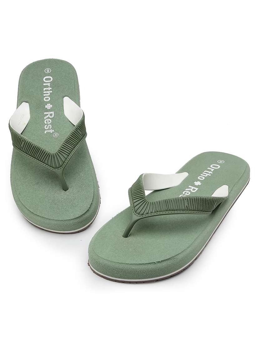 Sea Green Rubber Orthosoft Flip Flops - 22755939 -  Standard Image - 1
