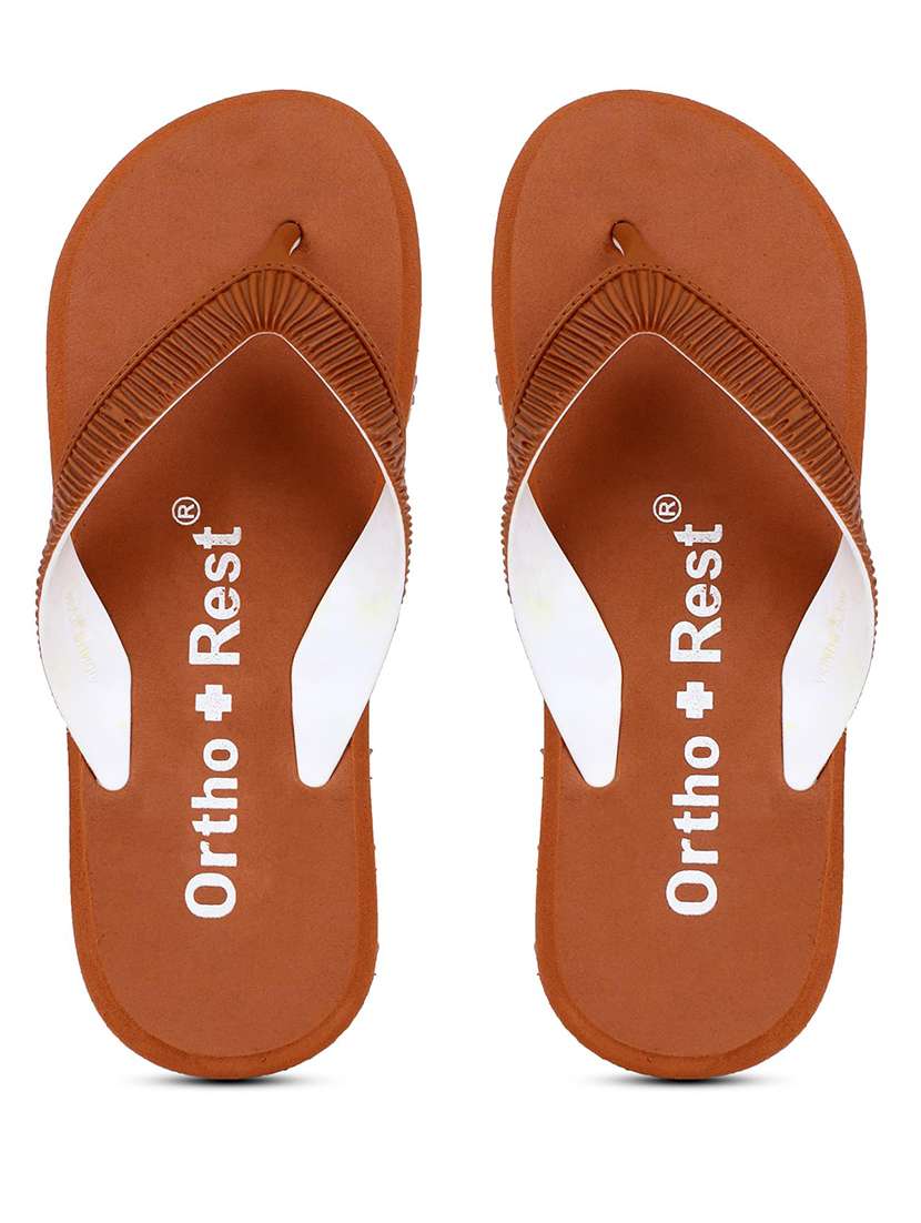 Tan Rubber Orthosoft Flip Flops - 22755940 -  Standard Image - 1