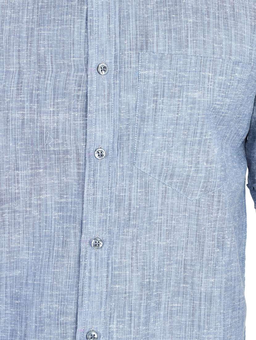 Men Self Design Short Sleeve Slim Fit Casual Shirt - 22755965 -  Standard Image - 1
