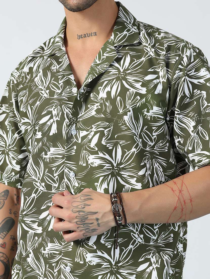 Men Printed Short Sleeve Regular Fit Casual Shirt - 22756037 -  Standard Image - 1