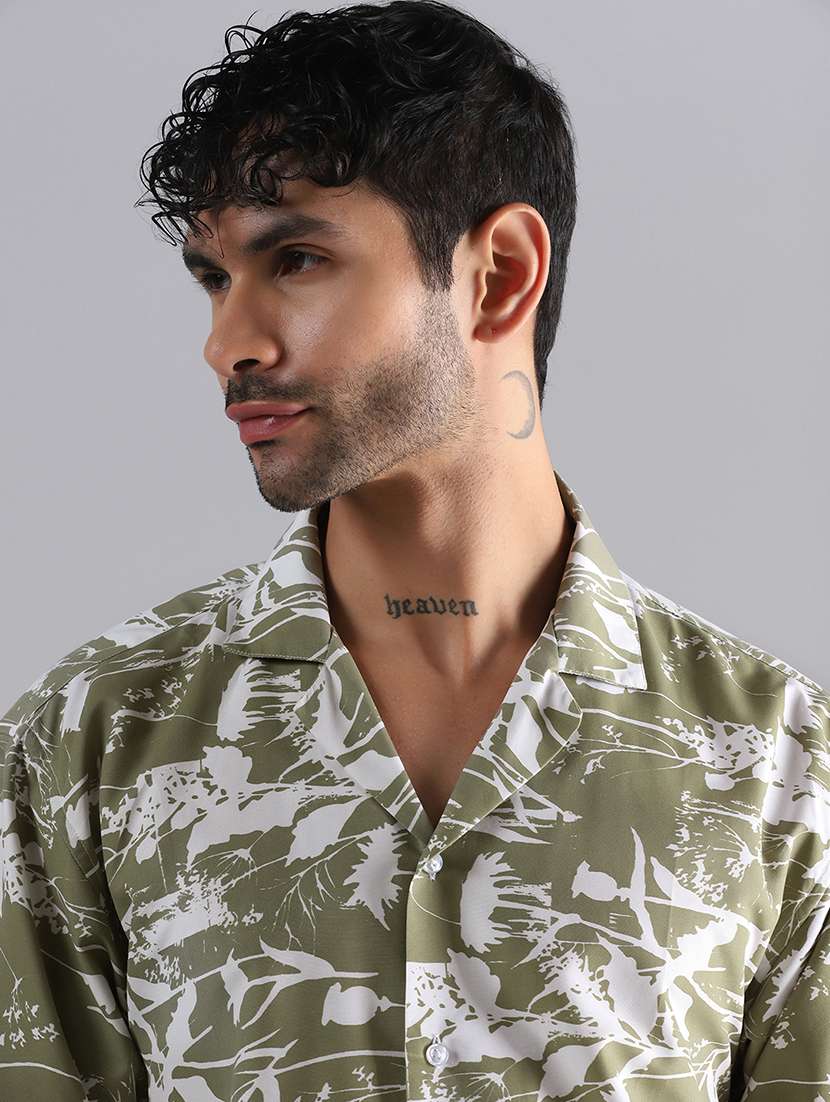 Men Printed Short Sleeve Regular Fit Casual Shirt - 22756044 -  Standard Image - 1