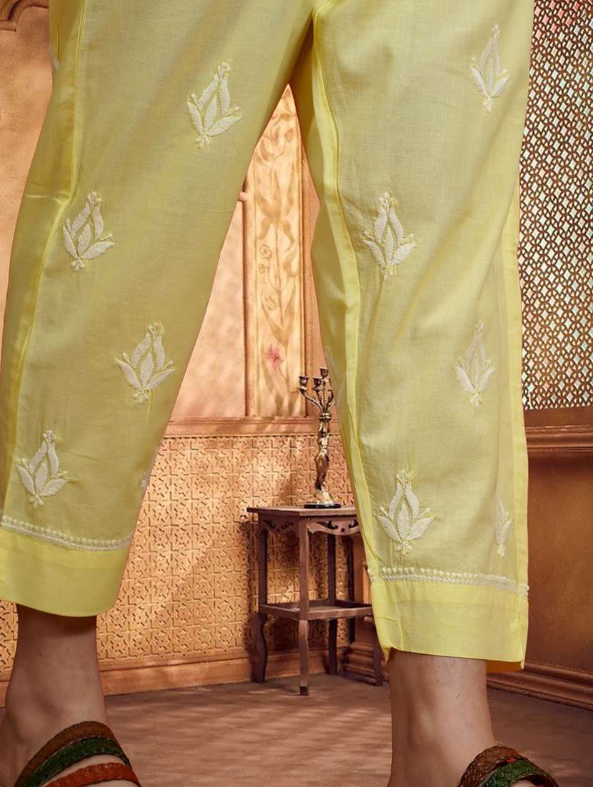Women Embroidered Three Quarter Sleeves Kurta Pant Set - 22756221 -  Standard Image - 6