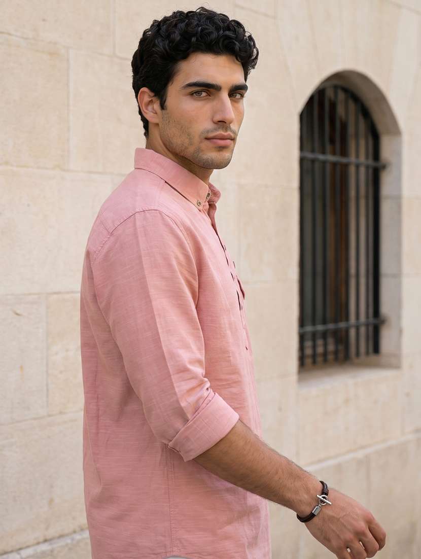 Men Solid Long Sleeve Short Kurta - 22756229 -  Standard Image - 1