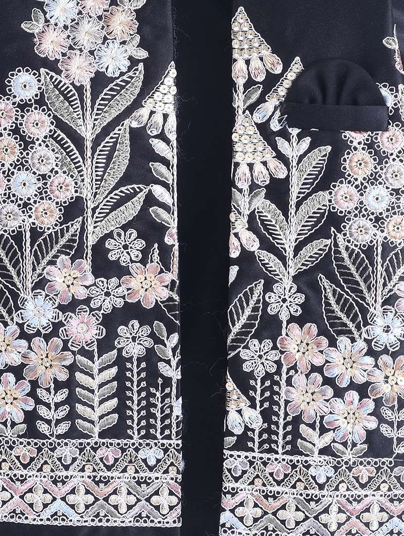 Boys Embroidered Long Sleeves Sherwani Set - 22756971 -  Standard Image - 1