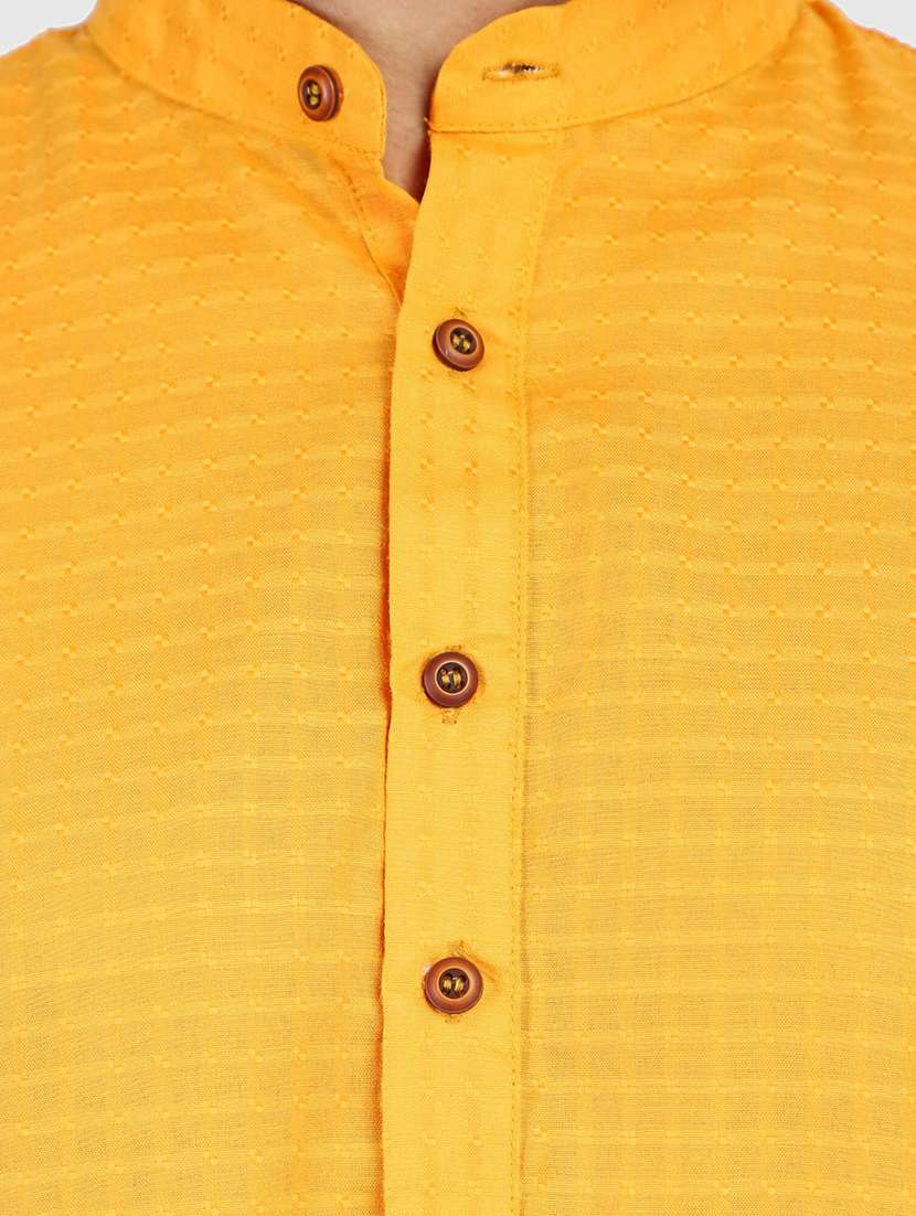 Men Self Design Mandarin Neck Long Kurta - 22760712 -  Standard Image - 1