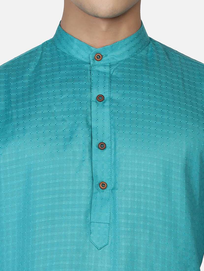 Men Self Design Mandarin Neck Long Kurta - 22760718 -  Standard Image - 1