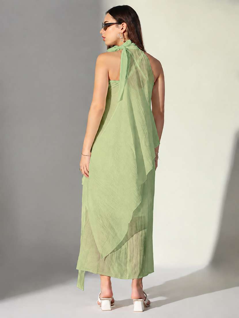 Women Self Design Sleeveless A-line Dress - 22760868 -  Standard Image - 4