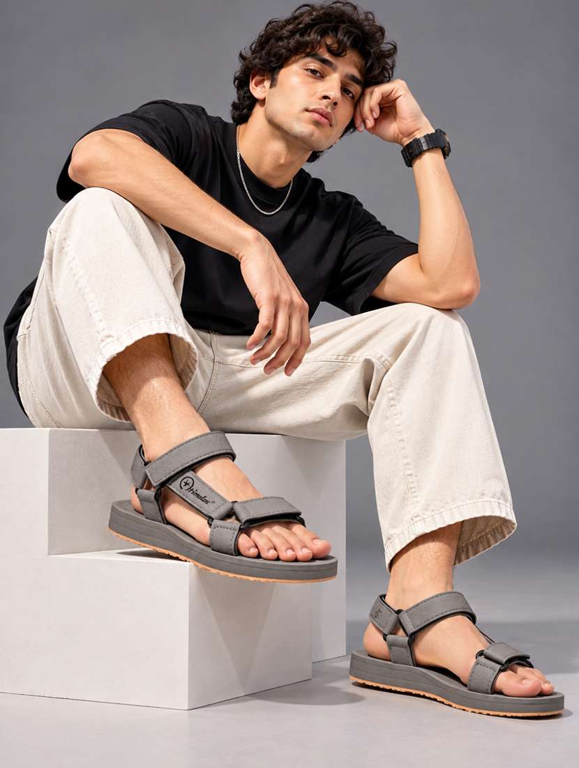 Men Solid Back Strap Floater Sandal - 22761405 -  Standard Image - 4
