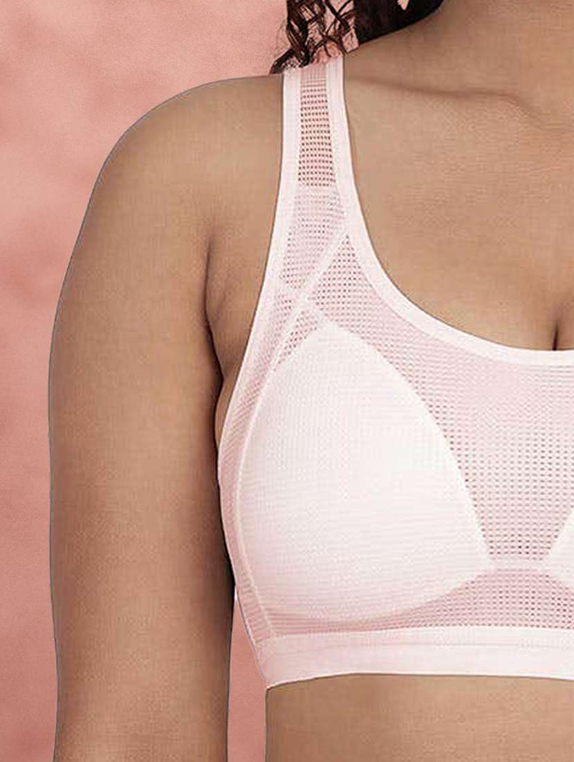 Women Solid Full Coverage Sports Bra - 22765497 -  Standard Image - 1