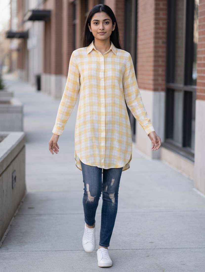 Women Checkered Long Sleeves Regular Shirt - 22765530 -  Standard Image - 4