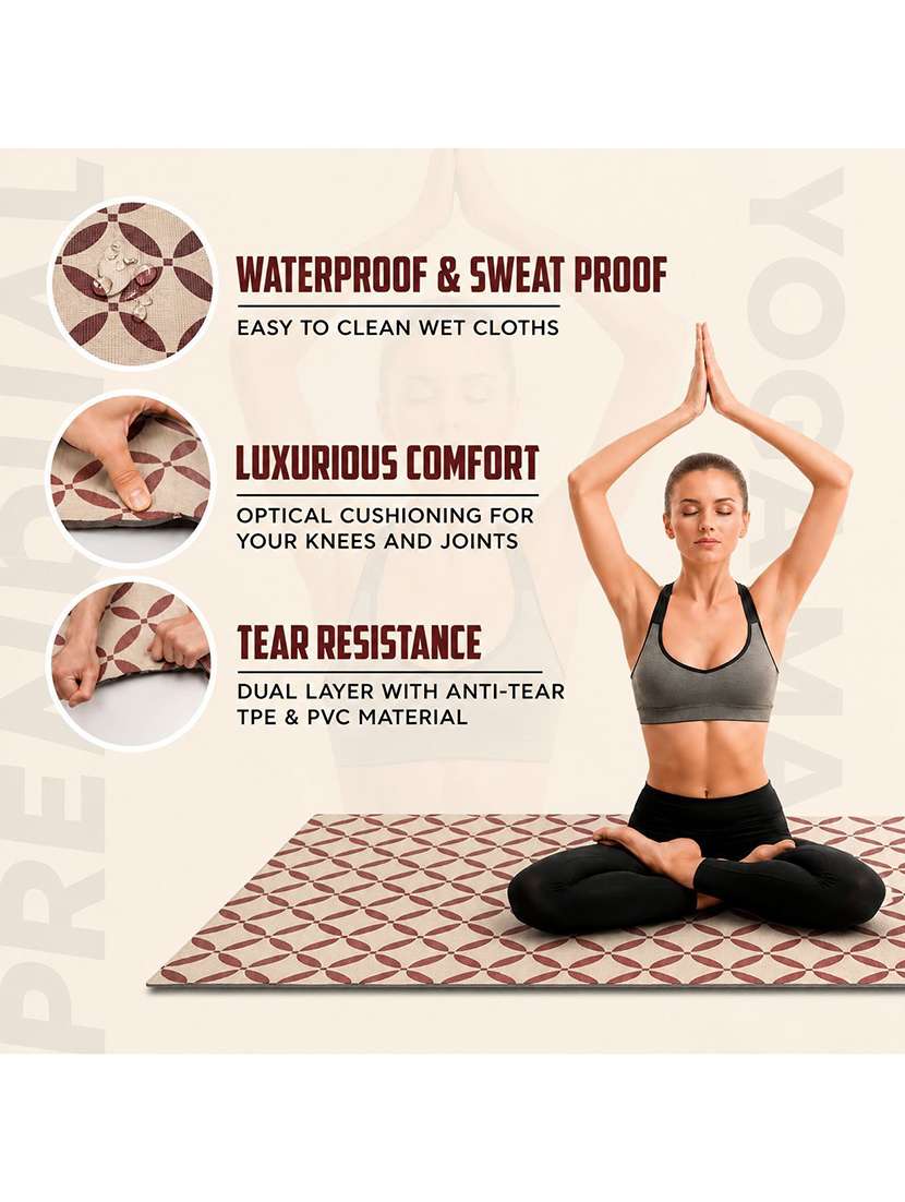 Non-slip Printed Yoga And Exercise Mat - 22765669 -  Standard Image - 4