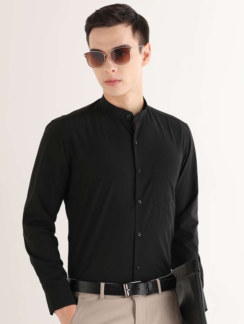 women solid long sleeves formal shirt