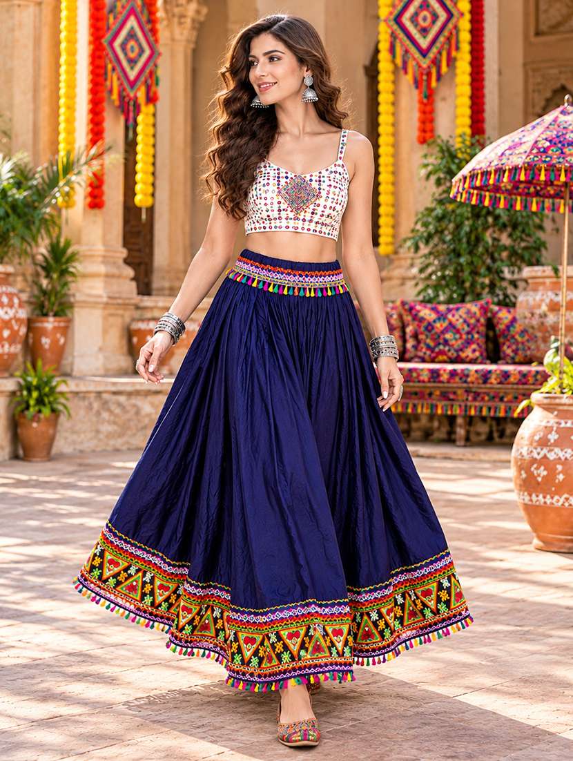 Women Embroidered High Rise Flared Skirt - 22765877 -  Standard Image - 1