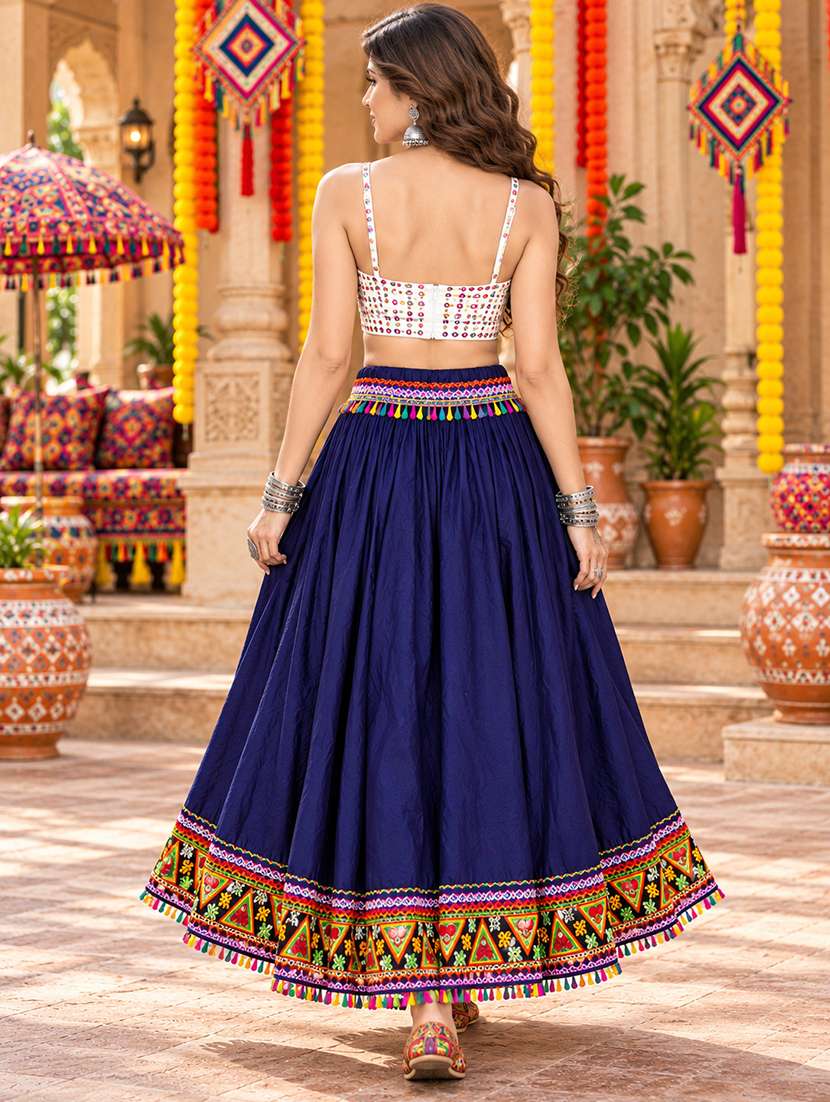 Women Embroidered High Rise Flared Skirt - 22765877 -  Standard Image - 4