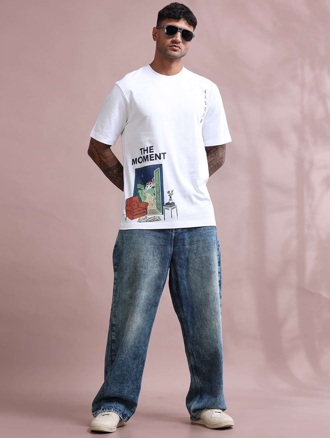 Men Printed Short Sleeve Loose Fit T-shirt - 22766739 -  Standard Image - 4