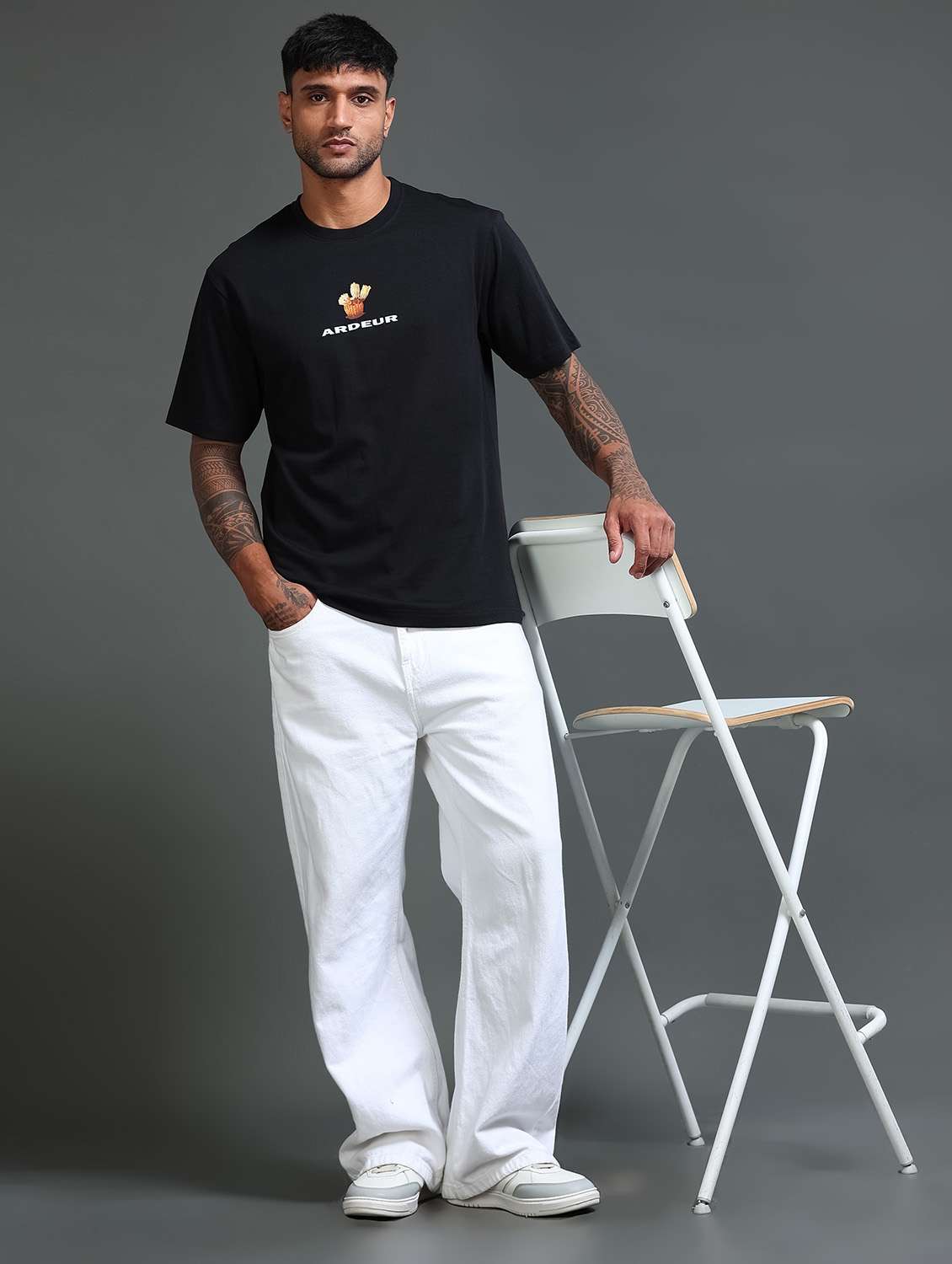 Men Printed Short Sleeve Loose Fit T-shirt - 22766806 -  Standard Image - 4