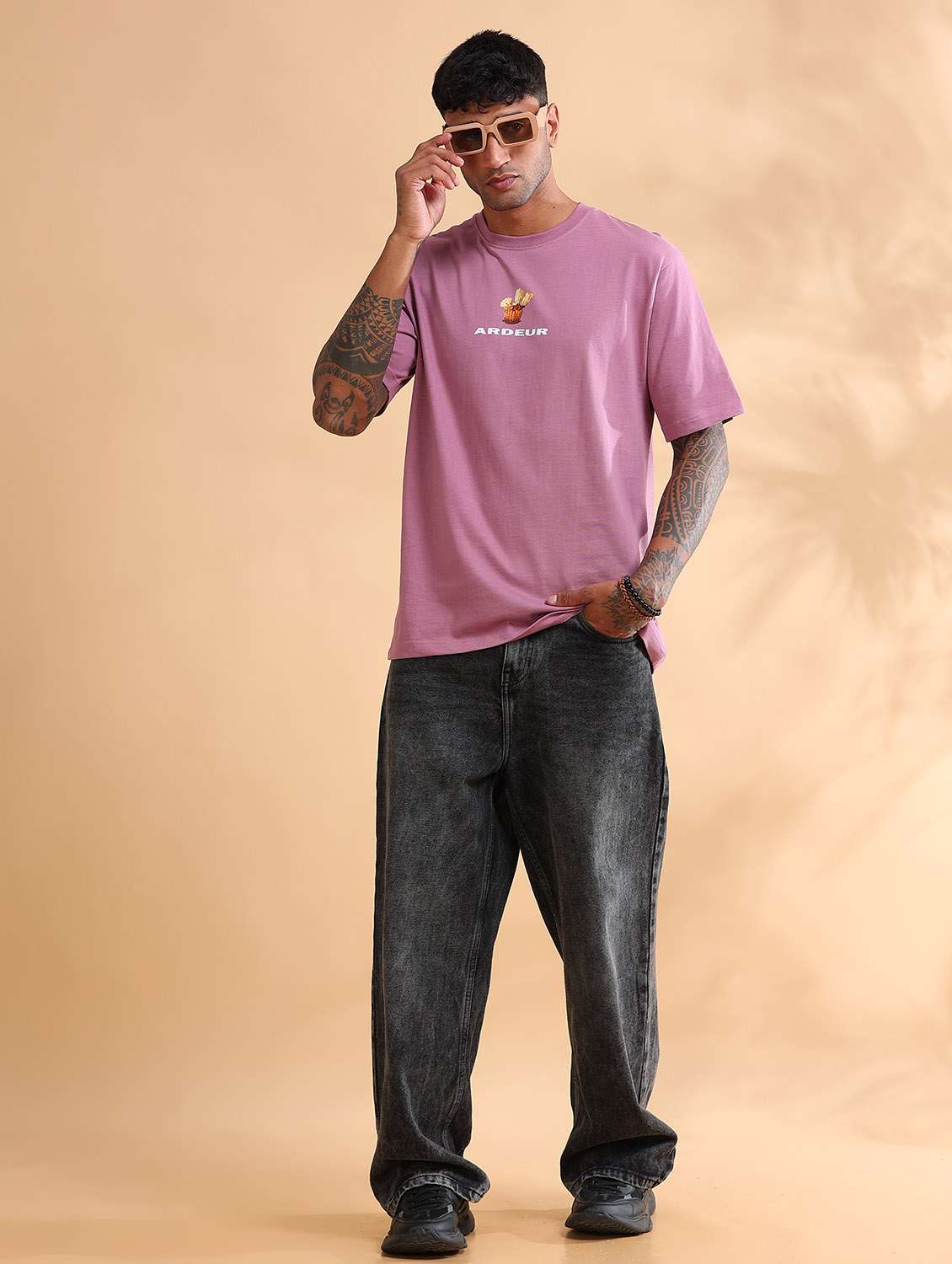 Men Printed Short Sleeve Loose Fit T-shirt - 22766807 -  Standard Image - 4