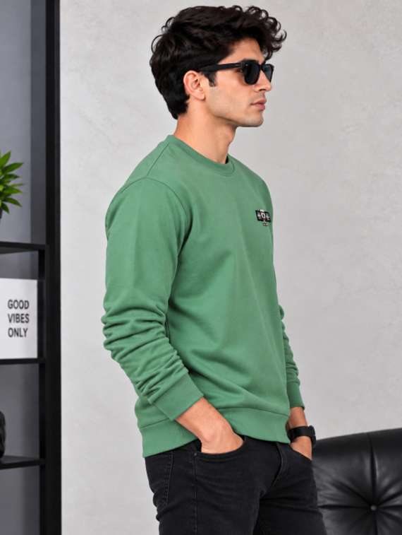 Men Solid Long Sleeves Regular Fit Sweatshirt - 22767009 -  Standard Image - 1