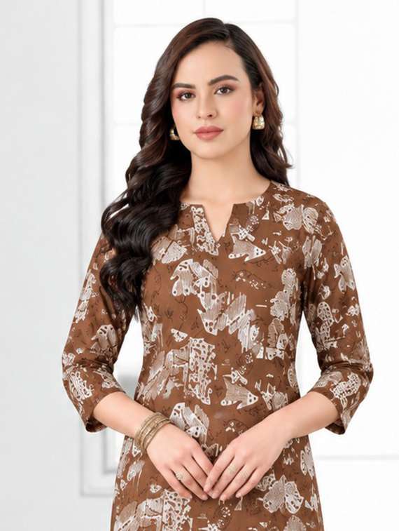 Women Printed Three Quarter Sleeve Kurta Pant With Dupatta Set - 22768731 -  Standard Image - 1