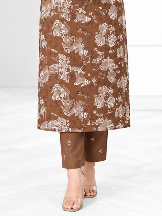 Women Printed Three Quarter Sleeve Kurta Pant With Dupatta Set - 22768731 -  Standard Image - 4