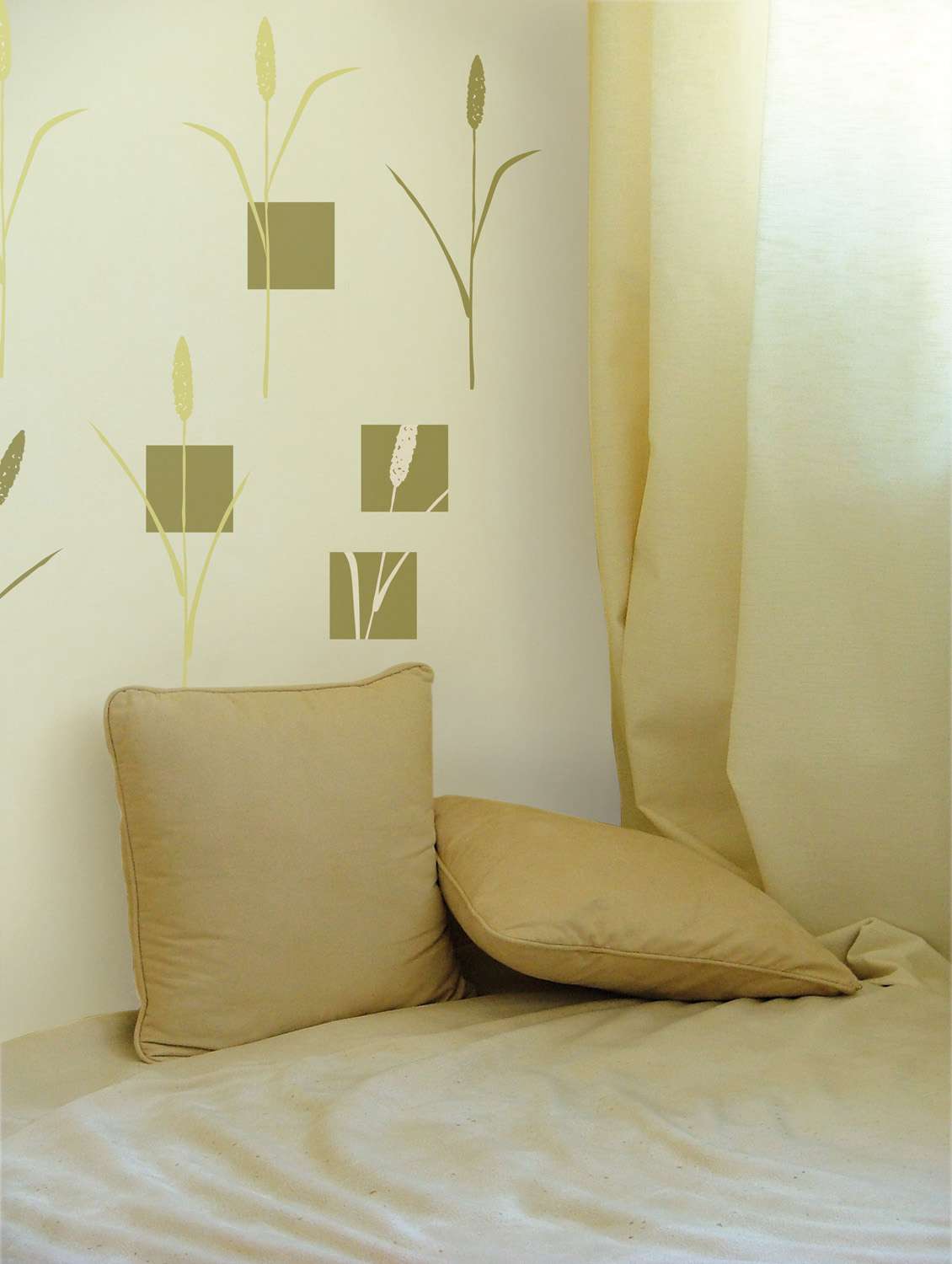 stylized plant wall sticker