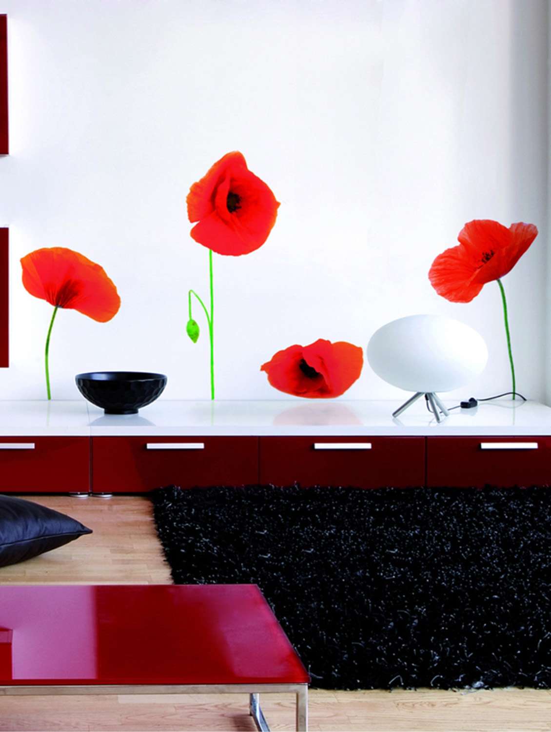 poppies wall sticker
